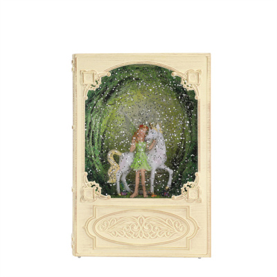 2021 New Book Shape Garden Unicorn Green Fairy Led Light Sno