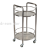 Non-Magnetic Two-Story Stainless Steel Cart round Drinks Trolley Tea Cart Mobile Hotel Servicer