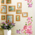 Factory Wholesale Room Decoration Self-Adhesive Traceless English Pansy Wall Stickers Photo Frame Combination Stickers