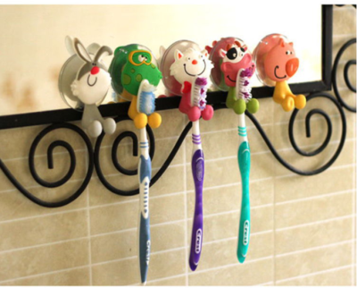 Cute Cartoon Animal Family Sucker Toothpaste and Toothbrush Holder Foreign Trade Exclusive