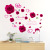 Romantic Valentine's Day Stickers Wedding Room Background Wall Decoration Red Rose Removable Wall Stickers