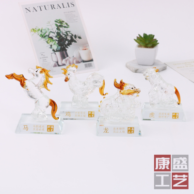 Creative Win Instant Success Great Cause Will Become Tiger Tiger Shengwei Talent Appearance Double Full Zodiac Animal Modeling Crystal Craft Ornaments