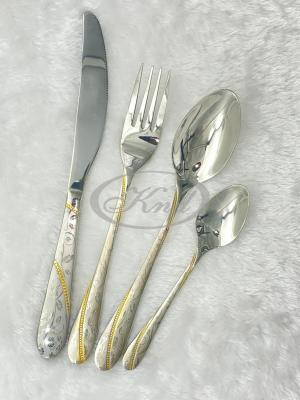 Stainless Steel Non-Magnetic Tableware Hotel Knife, Fork and Spoon Dessert Spoon Coffee Spoon Stirring Spoon 08