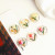 New Retro Fairy Style round Resin Glitter Dried Flower Rose Earrings Earrings Headdress Material Accessories