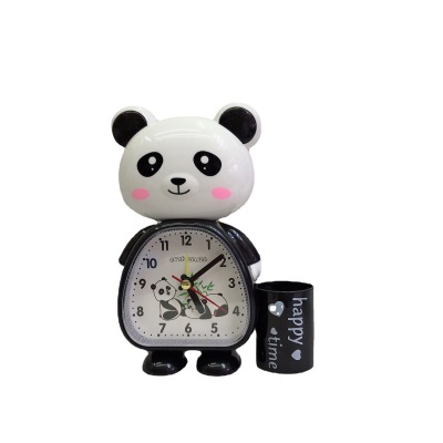 New Cartoon Cute Bear Pen Holder Little Alarm Clock Student Gift Panda Animal Alarm Watch