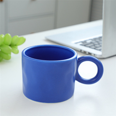 Big Ear Ceramic Mug Nordic Instagram Style Breakfast Coffee Cup Couple's Cups Simple Chubby Cup Household Cups