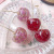 DIY Ornament Accessories Wholesale Summer Resin Red Cherry Cherry Real Flower and Dried Flower Real Gold Pole Long Japanese Style