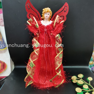 Christmas Angel Angel Decoration Ornaments Decorations with Lights New Factory Direct Sales