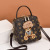 2022 New Small Square Bag European and American Retro Cartoon Young Girl Shoulder Messenger Bag Contrast Color Bear Decorative Women's Bag Wholesale