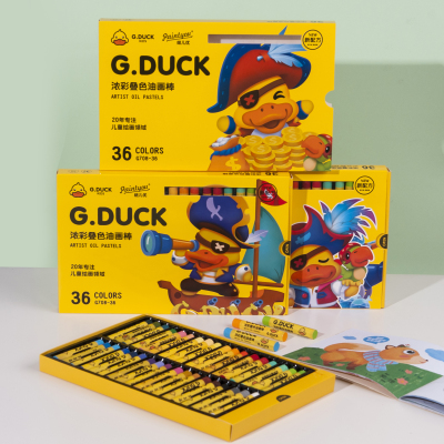 Officially Authorized Small Yellow Duck Color Oil Pastels Teacher Recommended Apply Color Sticks Overlapping Colors Color Sticks Source Factory Direct Sales