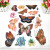3D Bronzing PVC Multi-Level Three-Dimensional Butterfly Decorative Wall Stickers Anti-Real Butterfly Three-Dimensional Refrigerator Sticker Decoration Stickers