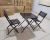 Glass Table and Chair Folding Three-Piece Set sk-Chair Leisure Balcony Outdoor Three-Piece Set in Stock