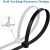 Zipper Cable Tie Heavy-Duty 45.72cm Large Cable Tie Black and White, 60-Pound Strength Nylon Cable Tie