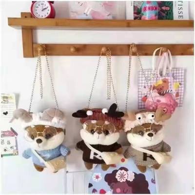 Cute Plush Pouches Women's 2021 Summer New Cartoon Doll Bag All-Matching Ins Chain Shoulder Messenger Bag