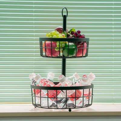 Fruit Basket Creative Wrought Iron Sundries Snack Dish Household Hollow Kitchen Metal Iron Wire Storage Rack