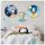 New Arrival round Children Bedroom Decorative Painting Bedside Mural Aluminum Alloy Baked Porcelain Modern Light Luxury Hanging Painting