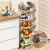 Kitchen Foldable Vegetable Rack Fruit Vegetable Basket Storage Basket Multi-Layer Floor Movable Storage Rack with Wheels