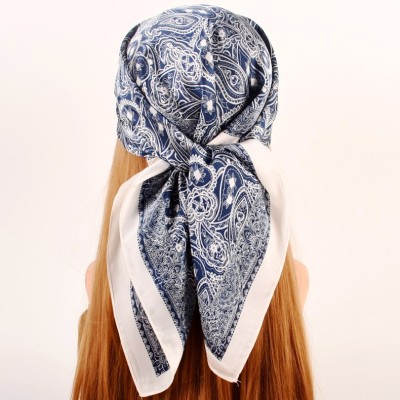 New Spring and Summer European and American Paisley Satin Silk 70 Silk Towel Wholesale Scarf Small Shawl