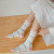 Socks2022 New Pink White Girl Cotton Socks Japanese Style Fresh Strawberry Printed Tube Socks Spring Breathable JK Socks