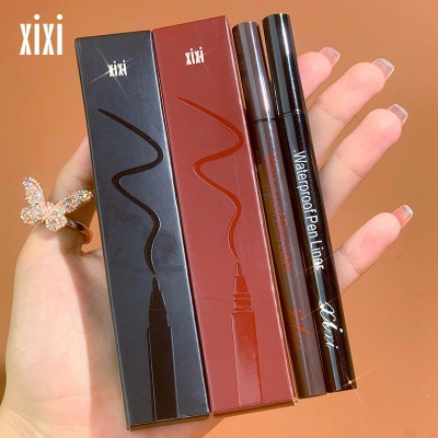 Waterproof and Sweatproof Not Easy to Smudge Quick-Drying Liquid Eyeliner Beginner Brown Hard Head Soft Head Eyeliner