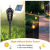 New Outdoor Led Waterproof Garden Lawn Wall-Mounted Floor-Inserting Flat Solar Flame Lamp Torch Lamp