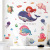 Xi Pan Stickers Cartoon Whale Dolphin Waterproof Stickers Bathroom Bathroom Wall Decoration Children Background Decoration