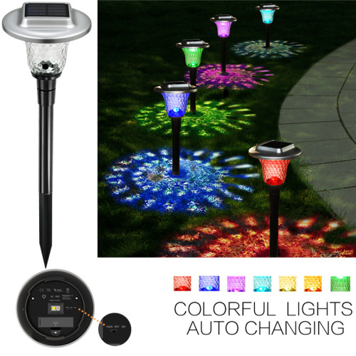 foreign trade exclusive for new solar lawn lamp led pin light hot outdoor waterproof courtyard ambience light rgb