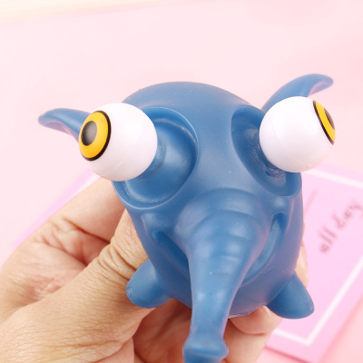 Factory Wholesale TPR Small Animal Squeeze Vent Toy Eye-Popping Doll Spoof Small Toys