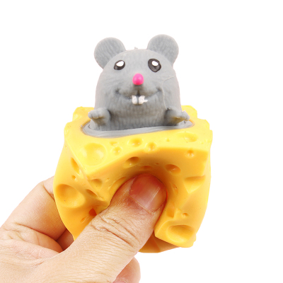 Cheese Mouse Cup Funny Vent Ball Squeeze out Surprise Super Interesting Good Quality Funny Cute Healing Mood