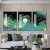 Factory Wholesale Wall Art Custom Golden Fish Group Crystal Porcelain Glass Abstract Living Room Combination Decorative Painting Wall Painting