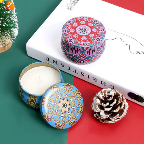 new tinplate can soy aromatherapy candle smoke-free home travel home indoor persistent candle