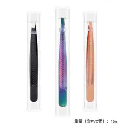 .2 thread eye tweezer oblique color titanium rose gold tweezers eyebrow pulling beard eyebrow trimming package