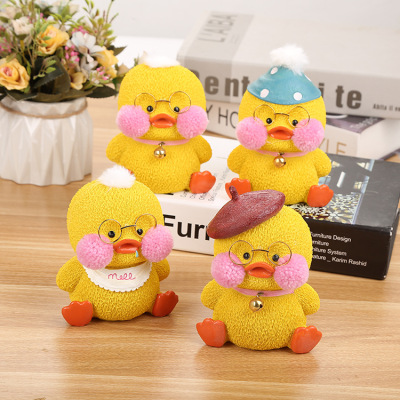 Instafamous Hyaluronic Acid Duck Coin Bank Dududuck Savings Bank Creative Domestic Ornaments Resin Crafts Gift