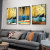 New Design Abstract Color Forest Living Room Wall Combination Decorative Painting Hand Mounted Canvas Wall Painting Oil Painting Decoration