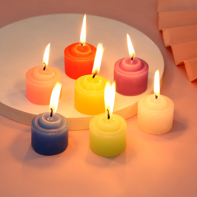 Factory Wholesale Small Tea Light Candle Romantic Pointed Tea Light Pvc6 Boxed Wax Filling Fragrance Candle Wholesale Hotel Wax