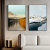 Simple Nordic Style Forest Peak Landscape Painting Hanging Painting Living Room Triptych Mural and Wall Painting