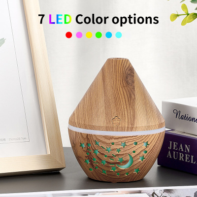 5V Hollow Wood Grain Vase Humidifier USB Mini Source Factory Gift Humidifier Small Car Humidifier