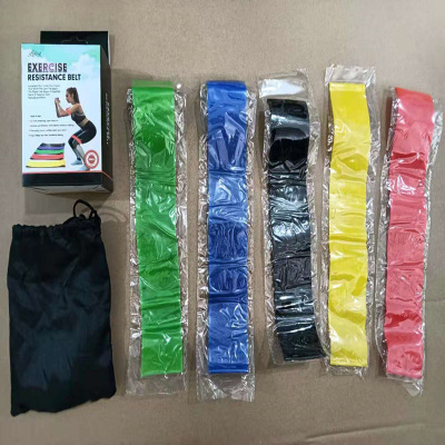 Cross-Border New Arrival Tension Band Tension Band Resistance Band Five-Color Stretch Ring Tension Band Grip Ring with Squat Yoga