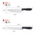 Black Pp Handle Stainless Steel Cutter Set 6-Piece Kitchen Meat Cleaver Chef Knife with Planer Set Knife Household