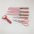 Factory Wholesale Gift Knife Set Pink Handle Pink 4 Knife with Scissors Set Kitchen Peeling Six-Piece Knife Set