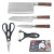 Factory Wholesale Yangjiang Damascus Laser Pattern Knife Set Kitchen Knife Five-Piece Gift Knife Set