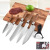 Factory Wholesale Stainless Steel Wood Grain Handle Freezing Point 5 Knife with Planer Set Kitchen Household Slicing Knife Set Wholesale