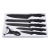 Factory Wholesale Yangjiang Kitchen Knife Kit Stainless Steel Black Non-Stick Knife 6-Piece Set Household Fruit Knife Set