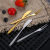 Manufacturer Stainless Steel Moon Cake Knife and Fork Two Teeth Fruit Fork Fruit Knife Dessert Small Fork Cake Pastry Fork Fruit Toothpick