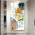 Modern Simple and Light Luxury Entrance Painting Vertical Version Aisle Hanging Painting Fish Large Hotel Entrance Wall Abstract Fantasy