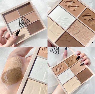 Contour Compact Multi-Color Highlight Blush Concealer Makeup Palette Multifunctional Nose Shadow Side Shadow V Face