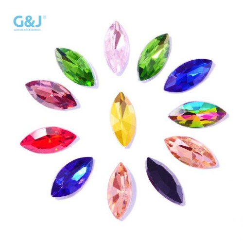 Factory Wholesale sharp Bottom Horse Eye Diamond Glass Special-Shaped Crystal Diamond Sticking Diamond Mobile Phone Shell Handmade DIY Jewelry Accessories