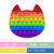 Rainbow Pointed Ear Cat Head Hen Cow Toy Pig Pig Poultry Animal Deratization Pioneer Child Parent-Child Interaction Educational Toys