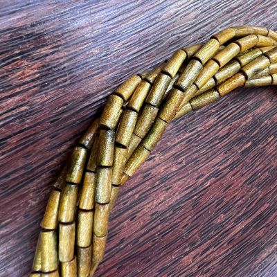 Golden Coral Straight Tube 4x10mm Gold Silk Willow Semi-Finished Chain Accessories DIY Bracelet Necklace Accessories