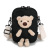 2022 Novelty Trendy Women's Bags Plush Bear Toy Canvas Bag Cosmetic Bag Crossbody Bag Student Schoolbag Wallet